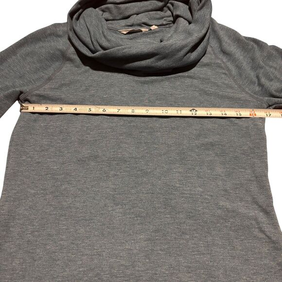 Athleta Cowl Neck Sweatshirt in Heathered Blue- Size S - Picture 6 of 7